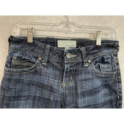 Maurices Morgan New Boot Jeans Womens 1/2 Short Dark Wash Bootcut Denim