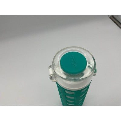 Ello 20oz Glass Bottle w/ One-Touch Flip Lid, Silicon Sleeve, BPA-Free