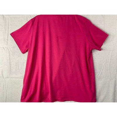 Shein Curve Graphic T-Shirt Women 1XL Hot Pink Pop Art Girl Glasses UU600-12