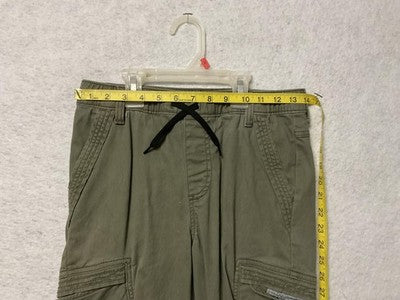 Wrangler Pants Boys 12 Regular Green Cargo Jogger Elastic Waist Pockets