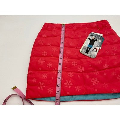 Arctix Snow Skirt Girls Small Melon Red Snowflake Quilted Insulated 6790-58 NEW