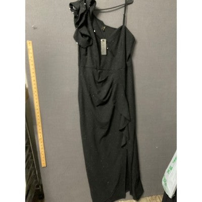 VFSHOW 3XL W Ruffle One Shoulder Strap Ruched Formal Maxi Dress Long Gown - NWT