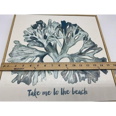 Designs Direct Take Me To The Beach Coastal Wall Art Framed Wood Sign Decor