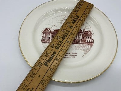 Vintage First Baptist Church Chickasha OK Sunday School Plate WW Art Studios