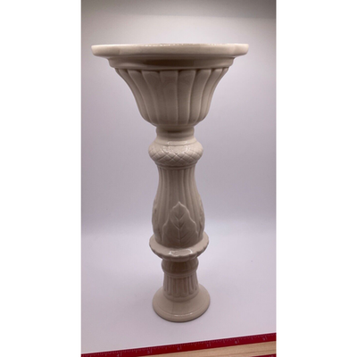 Decma Cream Ware II Candlestick 10" Tall Ivory Vintage ABRIGADA PORTUGAL Holiday