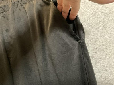 Reebok Pants Boy Large Black Track Woven Drawstring Waist Athletic Gym Pockets