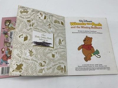 Little Golden Books Disney Little Mermaid and Winnie The Pooh Missing Bullhorn