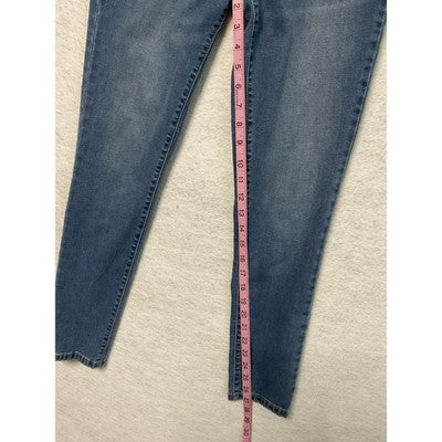 Aero Jeans Womens Blue Skinny Stretch Denim Mid Rise Five Pocket Casual