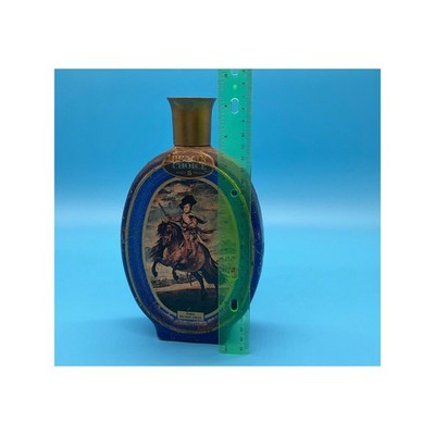 Beam's Choice Bourbon Blue Porcelain Decanter Velazquez Artwork Vintage