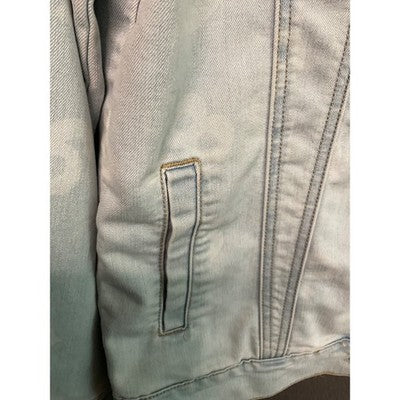 Forever 21 Women's Jean Jacket Small Light Wash Cotton Blend Casual Streetwear