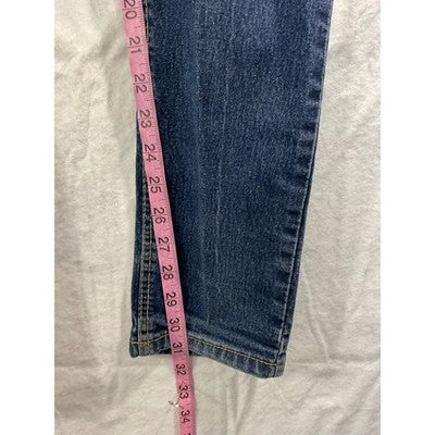 Southpole Moto Distressed Jeans Mens 32x31 Blue Ribbed Skinny Biker Streetwear