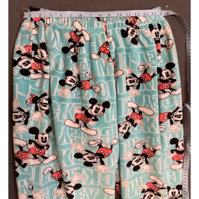 Disney Mickey Mouse Fleece Pajama Pants Women’s Size XL Blue Cozy Sleepwear