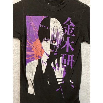Tokyo Ghoul Ken Kaneki Shirt Mens Small Black Anime Manga Graphic Tee T-Shirt