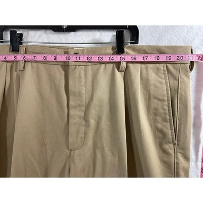 St. John's Bay Chino Pants Mens 40x32 Khaki New Pleated Worry Free Chino