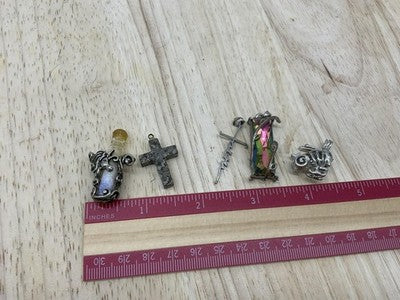 Lot 5 Womens Pendants & Faith Stud Mixed Brands Unicorn Fairy Dust Cross Bunny