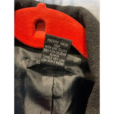 Robert Louis Women’s Jacket Medium Black Double-Breasted Wool Blend Lined