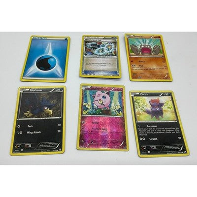 Pokemon Card Lot 6pc Jigglypuff Holo Murkrow Zorua Geodude Trainer Energy