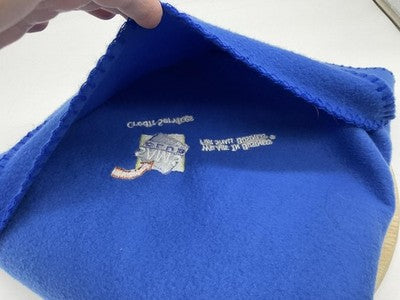 Sam's Club Fleece Throw Blanket 59x49 Blue Embroidered Credit Services Promo