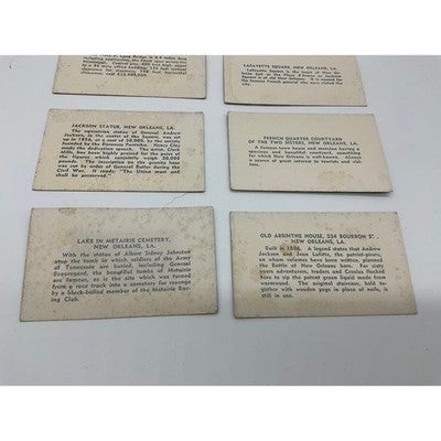 VTG New Orleans Lithograph 2"x3" Set 8pc Multicolor Historic Landmarks Souvenir