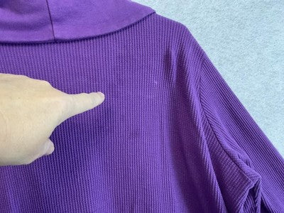 Roaman's Shirt Womens 18/20 Purple Cowl Neck 3/4 Sleeve Knit Top Plus Size