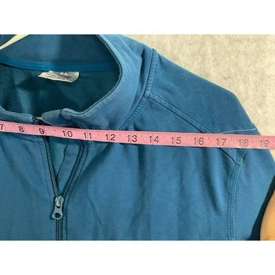 Danskin Now Track Jacket Women 2X Teal Tropic Full Zip Mock Neck Activewear