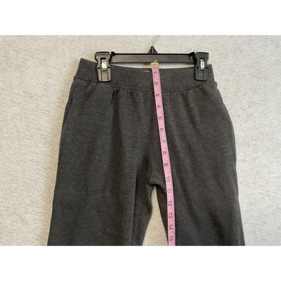 True Religion Pants Unisex Kids Small Gray Logo Ankle Joggers Sweatpants Fleece