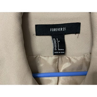 Forever 21 Jacket Womens Small Moto Biker Asymmetrical Zip Lined Faux Leather