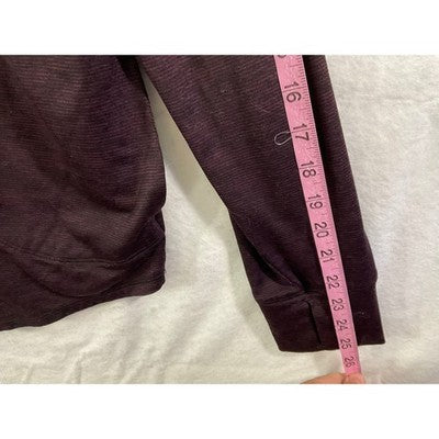 Old Navy Active Pullover Women Large Purple Cowl Neck Go-Dry Pockets Athleisure