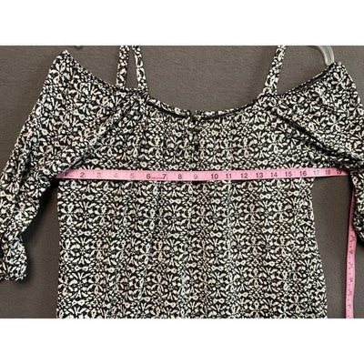 Street Laundry Cold-Shoulder Top Blouse Floral Boho Peasant Fairy Boho EST SZ L