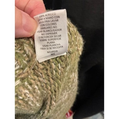 Derek Heart Women’s Sweater MED Green Cowl Neck Long Sleeve Acrylic Knit
