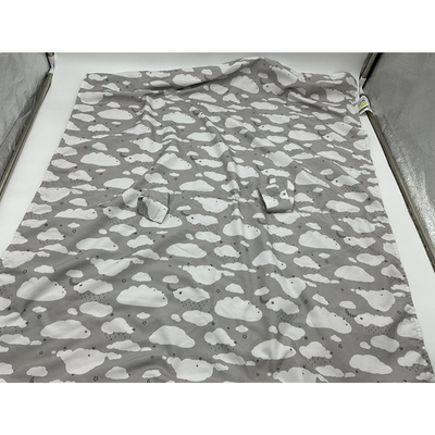 Car Seat Blanket Cover Ogo Buggy Gray White Clouds Soft 100% Polyester Baby