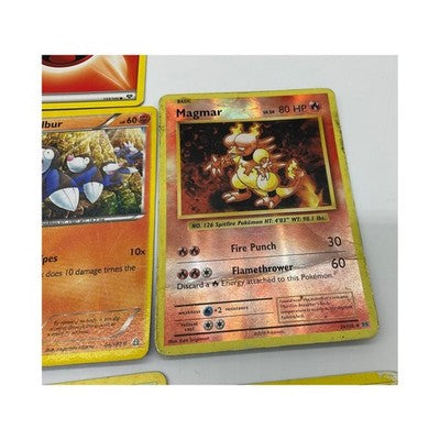 Pokemon TCG Card Lot 7pc Holo Reverse Holo Magmar Sliggoo Volbeat Magnemite