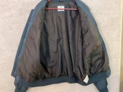 Old Navy Jacket Mens 2XL Green Bomber OC Filled Insulated Full Zip Pockets