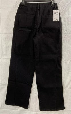 Hello Jeans Womens Small Black High Rise Straight Insulated Fleece Lined