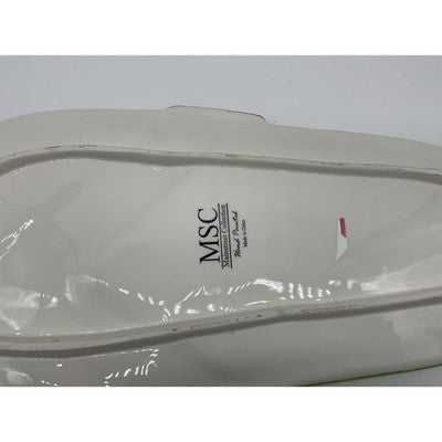 MSC Mainstreet Collection Flip Flop Platter Hand Painted 17 Inch Serving Tray