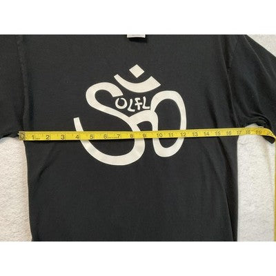 Om Symbol Shirt Mens Medium Black Yoga Meditation Gildan Heavyweight Blend SOFL