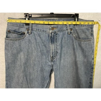 Nautica Jeans Mens 38x34 Blue Light Wash Straight Leg Denim Classic 5-Pocket