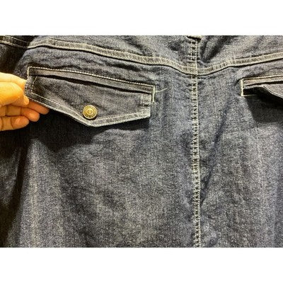 Quizz New York Denim Skirt Size 22, Y2K/90's Style, Ramie Blend