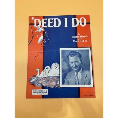 Lot of 4 Vintage Sheet Music – Jazz, Romance, and Nostalgia, "Deed I Do"