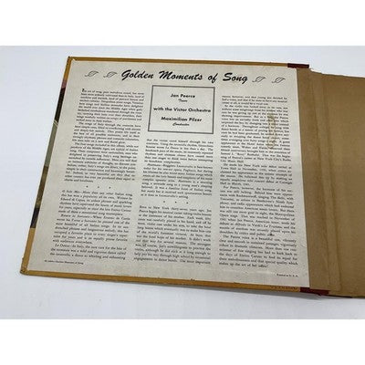 Vintage RCA Victor Golden Moments Of Song Jan Peerce 78 RPM Album Classical