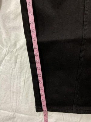 EMMIOL Jeans Womens XS Black Denim High Rise Straight Fleece Lined Thermal Warm