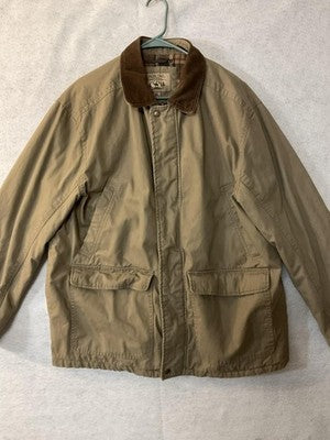 Pacific Trail Mens XL Beige Canvas Lined Barn Field Coat Parka Pockets Retro