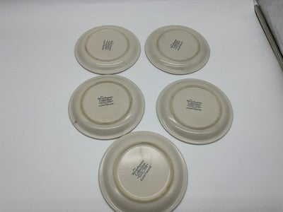 Vintage Woodhaven Collection Sunnybrook Bread Plates Set Of 5 Floral Stoneware