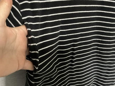 J. Jill Dress Womens Petite Large Black White Stripe T-Shirt Shift Pockets