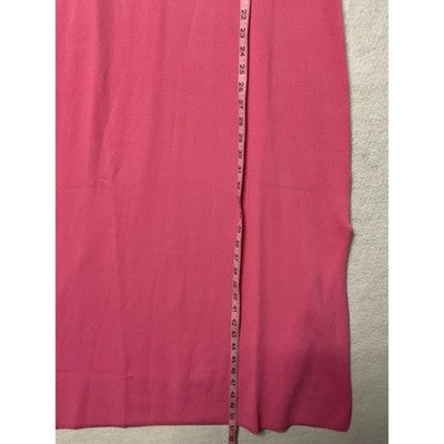 The Drop Dress Ribbed Pink Women's Large Sleeveless Knit Tank Midi Shift