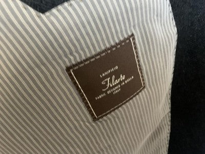 Paul Betenly Sport Coat Mens 48L Gray Wool Cashmere Herringbone Blazer