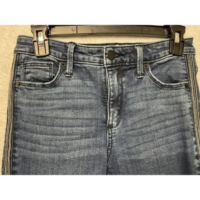 Universal Thread Jeans Womens 2 /28R Blue High Rise Skinny Tuxedo Stripe Stretch