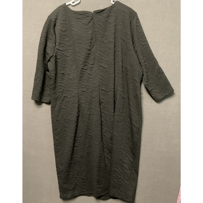 Cato Dress Womens 26W Black Textured Knee Length 3/4 Sleeve Pullover Plus Size