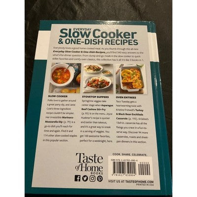 Taste of Home Everyday Slow Cooker & One-Dish Recipes Hardcover Cookbook