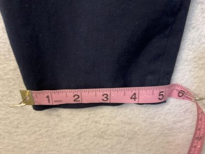 Talbots Pants Womens 6 Navy Blue Skinny Ankle Pull On Stretch Dress Career